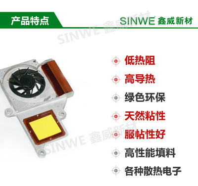 絕緣墊片-Sinwe3863高導熱相變硅脂墊 固態導熱硅脂片 CPU硅膠散熱片 .